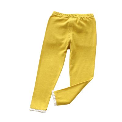 Toddler Pants Kids Baby Girls Solid Ruffled Pants Leggings Trousers Clothes Outfits 2-7 Years (YE1, 6-7 Years)