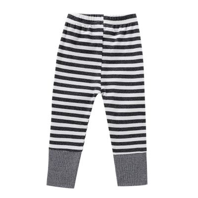 Fleece Leggings Infant Newborn Baby Girls Striped Patchwork Pants Trousers Leggings Outfits (Dark Gray, 0-6 Months)