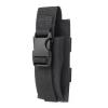 Azarxis Flashlinght Pouch Holster, Tactical Flashlight Torch Carry Case Belt Holder Molle Mini Folding Knife Bag (Black - Style B) view 1