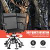 Tangkula Hunting Chair, 360 Degree Silent Swivel Blind Chair with 4 Adjustable Legs, Foot Pads & Armrests, Portable Folding Hunting Chairs for Blinds, Fishing, Camping view 4