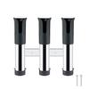 CUREOL 3 Tubes Link Slotted Rod Holders Boat Fishing Rod Rack Holder Portable Pole Tube Mount Bracket Socket Rack Accessories (Color : Silicone Band Black A) view 2