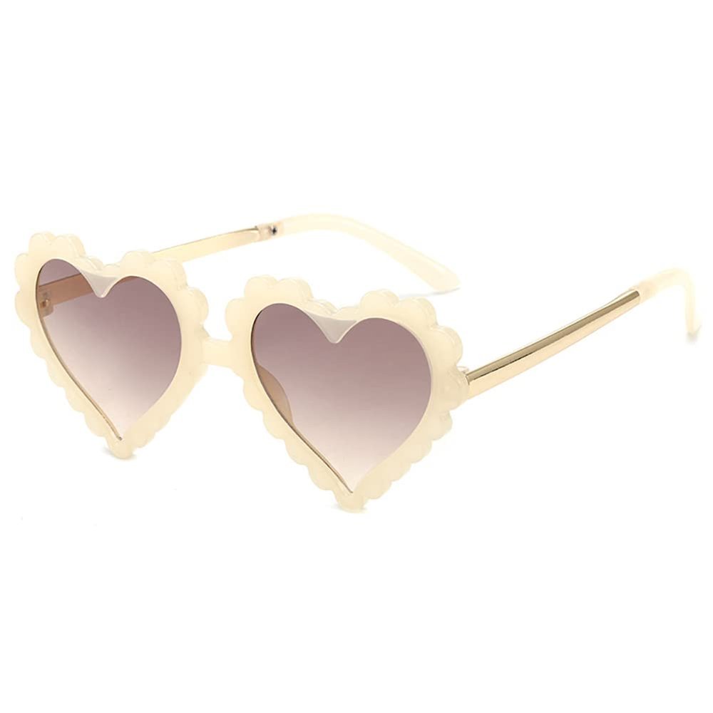 Kids Heart Shaped Sunglasses for Girls Boy Cute Glasses UV 400 Protection Outdoor Beach Children Gifts