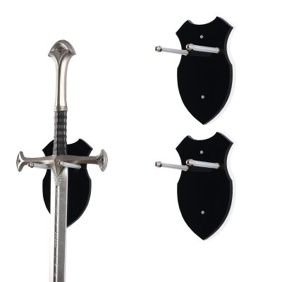 WANLIAN Sword Stand Wall mounted sword rack - Vertical Display, Black 2 Sets