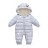 Warm Down Romper Coat Padded Jacket Girls Snow Hooded Baby Infant Outwear Jumpsuit Boys Snowsuit (Grey, 6-12 Months) view 1
