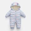 Warm Down Romper Coat Padded Jacket Girls Snow Hooded Baby Infant Outwear Jumpsuit Boys Snowsuit (Grey, 6-12 Months) view 2