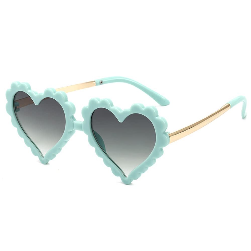 Kids Heart Shaped Sunglasses for Girls Boy Cute Glasses UV 400 Protection Outdoor Beach Children
