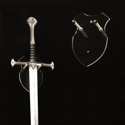 WANLIAN Sword Wall Mount - Stand, Hook, Display Hanger for Sword, Dagger, Axe, Keyblade - Vertical Display (Transparent, 1 Set)