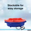 Superio Toboggan Snow Sled- 37 Plastic Slider for Kids and Adults- Heavy Duty Sled for 1 Rider with Pull Ropes for Downhill Sledding, Winter Outdoor Sports, (Red, Blue, Green) view 4