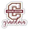 College of Charleston 4 Inch Proud Grandma Die Cut Decal Officially Licensed Collegiate Product view 1