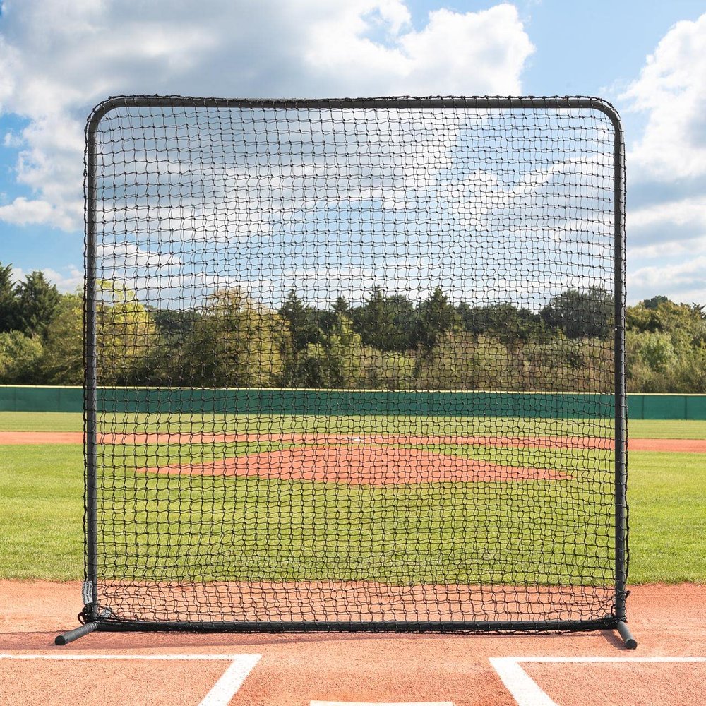 FORTRESS Regulation Baseball Protective Screen | 7ft x 7ft Premium Baseball and Softball Pitching Safety Net - Ideal for Pitcher, Catcher or Field Protection