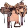 New Premium Leather Cowboy Western Roping Horse Saddle Tack Set Pony Kids Adult 10" 11" 12" 13" 14" 15" 16" 17" Headstall Reins Breast Plate (11 Inches) view 1