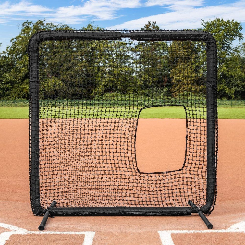 FORTRESS Pro Softball Pitching Screen | 7Fft x 7ft | Heavy-Duty Net | Galvanized Steel Frame