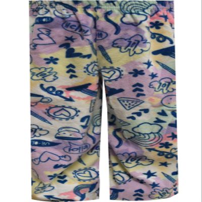 American Marketing Enterprises INC Girls Tie Dye Notebook Doodle Sketches Girls Fleece Lounge Pants (8) White