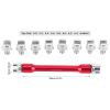 Motorcycle Spoke Wrench, Universal Motorbike Wheel Spoke Wrench CNC Spanner Kit Tire Repair Tool with Storage Box for Motorcycle Motorbike Dirt Bike(C (red)) view 4