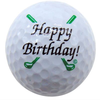 Westmon Works Happy Birthday Golf Ball Birthday Novelty Golfer Present for Dad or Golfing Fan One Standard Size Unit
