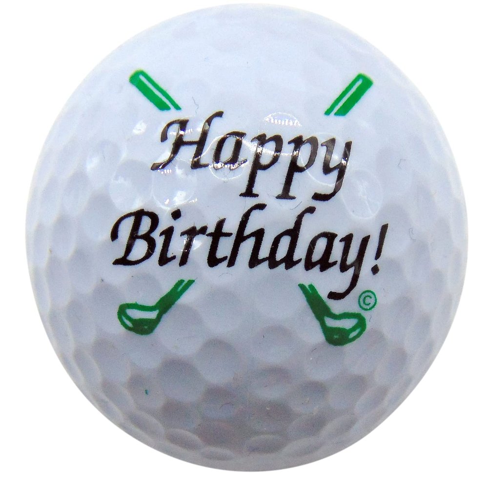 Westmon Works Happy Birthday Golf Ball Birthday Novelty Golfer Present for Dad or Golfing Fan One Standard Size Unit