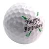 Westmon Works Happy Birthday Golf Ball Birthday Novelty Golfer Present for Dad or Golfing Fan One Standard Size Unit view 2
