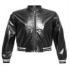 Jhaoyu Kids Girls Boys Metallic Bomber Moto Jacket Coat Hip Hop Jazz Modern Dance Top Disco Party Wear Black 10 Years view 3
