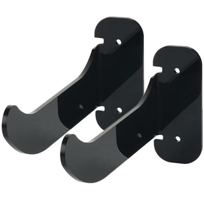 STOBAZA 2pcs Wall Mount Yoga Mat Holder Multifunctional Storage Rack for Gym Equipment Organizes Rods Towels Bags and More Sturdy Acrylic Design