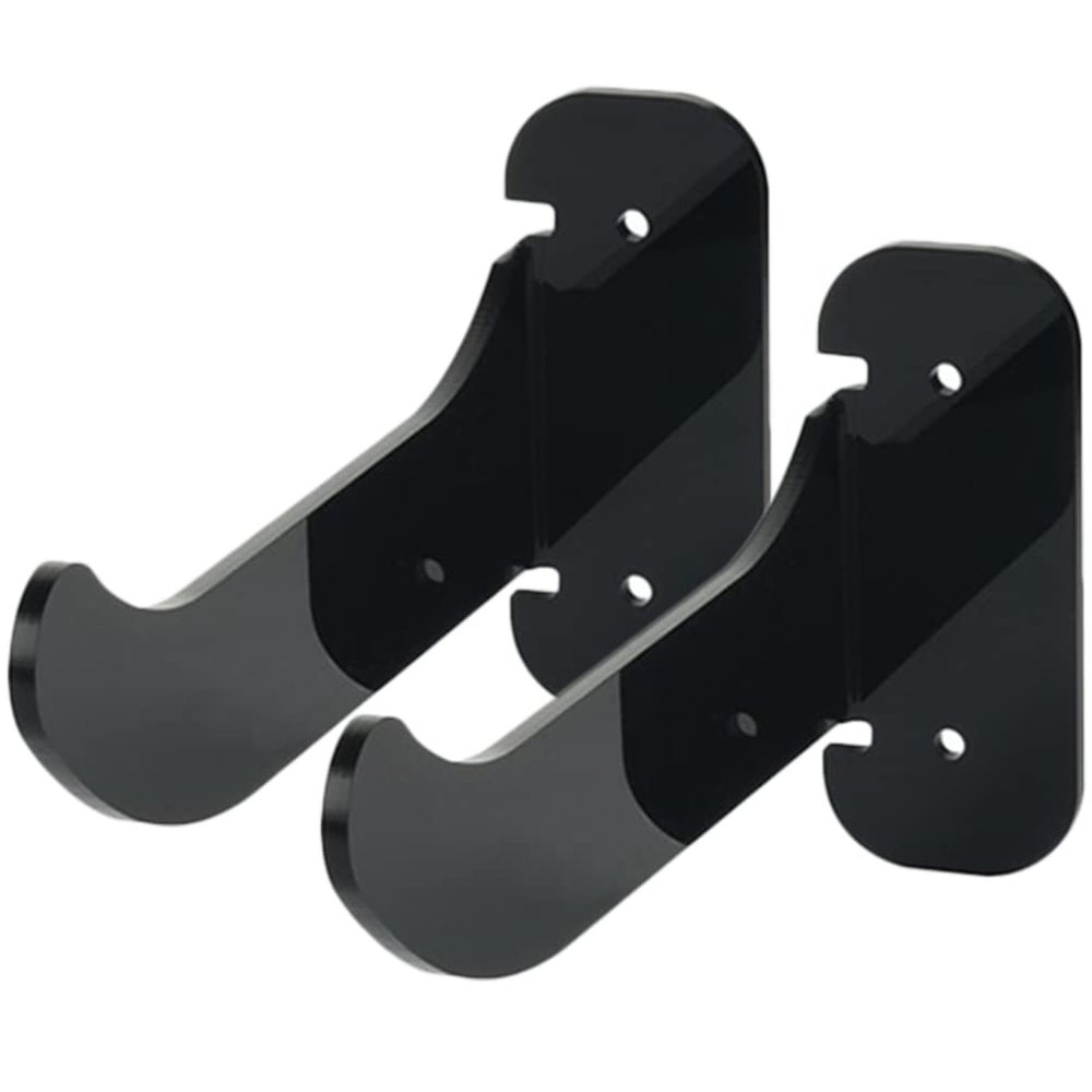 STOBAZA 2pcs Wall Mount Yoga Mat Holder Multifunctional Storage Rack for Gym Equipment Organizes Rods Towels Bags and More Sturdy Acrylic Design