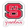 NC State Wolfpack 4 Inch Proud Grandma Die Cut Decal Officially Licensed Collegiate Product view 1