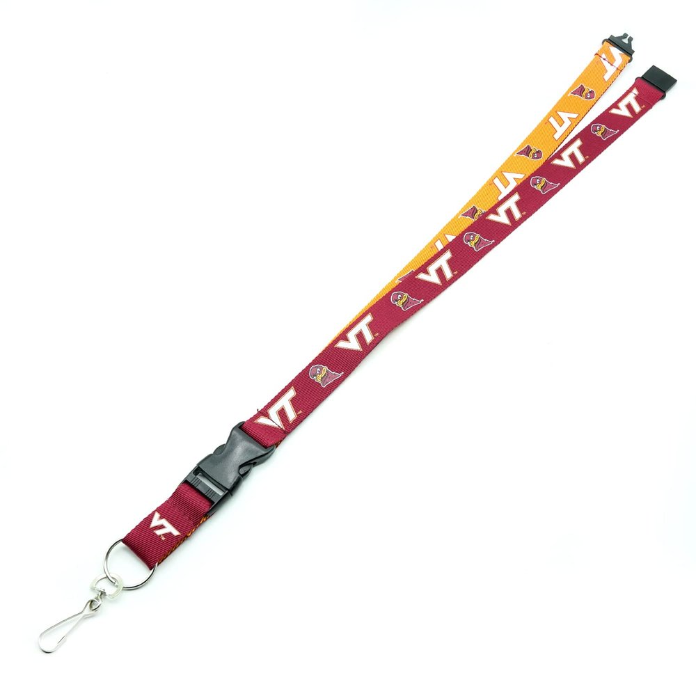 Pro Specialties Group Virginia Tech Hokies Lanyard Two Tone Orange/Maroon