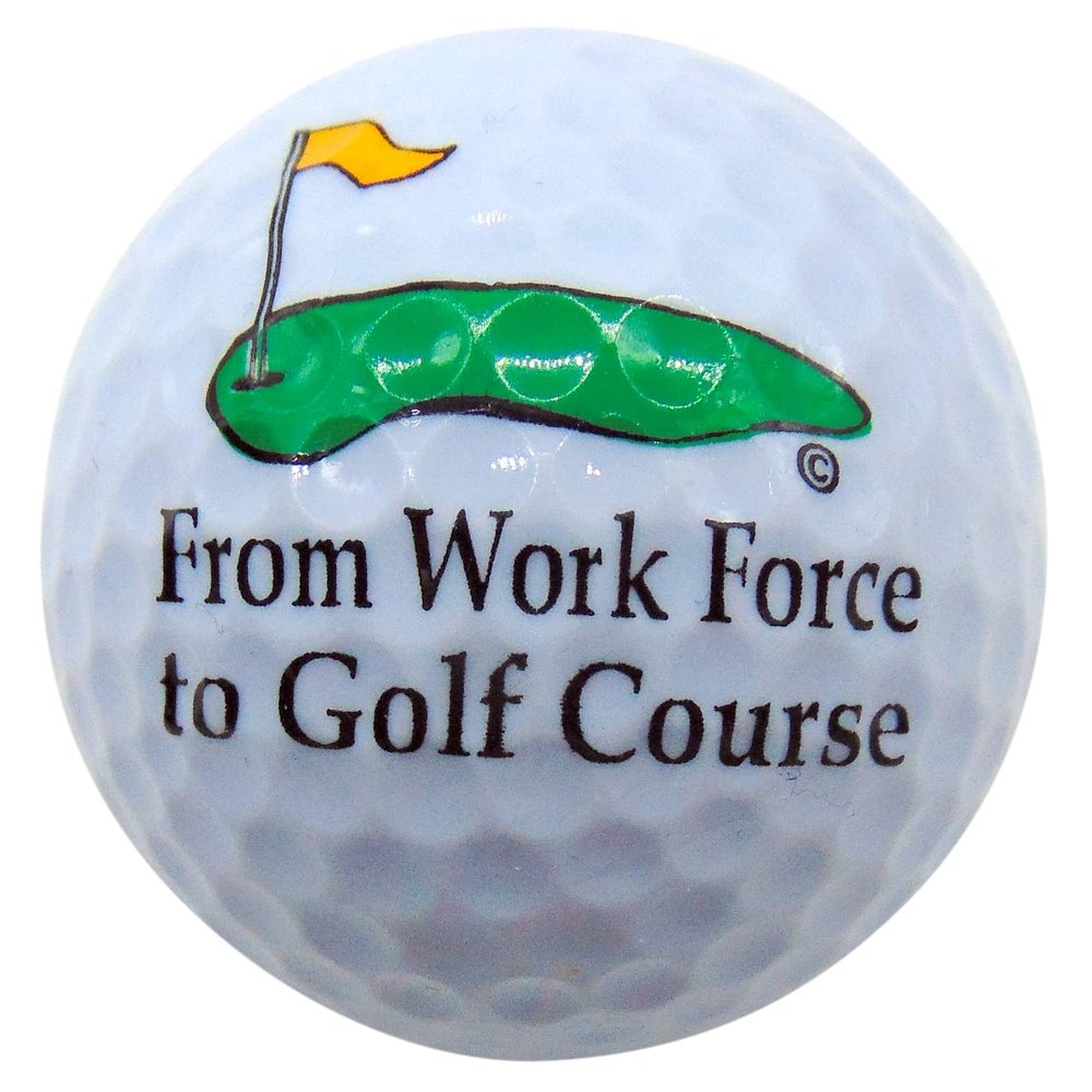 Westmon Works Retirement Golf Ball Novelty Golfer Golfing Present Work Force to Golf Course Small