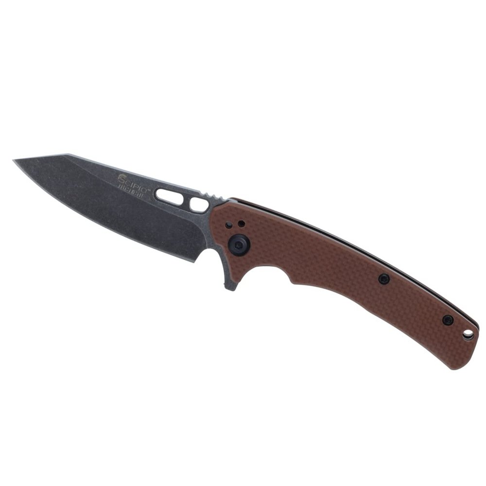 Scipio ST065T Ignite Pocket Knife with 2.85-Inch Blade, Textured Grip Handle, Pocketknife Great for Fishing and Hunting, Tan