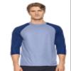 Expert Brand USA-Made Men's Drimax Dry Fit Raglan Baseball Athletic Shirt White/Royal Blue view 2
