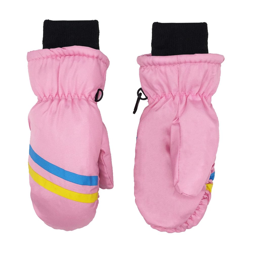 UTTPLL Toddler Mittens Infant Baby Winter Gloves Lined Fleece Warm Waterproof Ski Snow Gloves for Baby Girls Boys Pink 2-3T