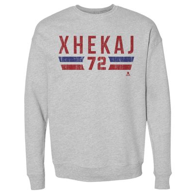 500 LEVEL Arber Xhekaj Sweatshirt (Crew Sweatshirt, XX-Large, Heather Gray) - Arber Xhekaj Montreal Font