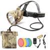 DUMPMAN Camo Coon Hunting Lights Headlamp for Coyotes Hog Predators, Rechargeable & Waterproof, 6 Lighting Modes, 4 Powerful LEDs (White Red Green Amber) Night Working view 1