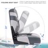 SUNDGORA Premium Marine Low Back Folding Boat Seat,Stainless Steel Screws Included,Light Grey/Charcoal(2 Seats) view 4