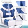 SUNDGORA Premium Marine Low Back Folding Boat Seat,Stainless Steel Screws Included,White/Pacific Blue(2 Seats) view 4
