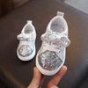 Boys Sequins Shoes Baby Girls Children Crystal Bling Sport Bowknot Baby Shoes Run Shoes for Baby Girls (Silver, 3-3.5 Years) view 2