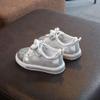 Boys Sequins Shoes Baby Girls Children Crystal Bling Sport Bowknot Baby Shoes Run Shoes for Baby Girls (Silver, 3-3.5 Years) view 3