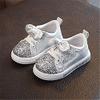 Boys Sequins Shoes Baby Girls Children Crystal Bling Sport Bowknot Baby Shoes Run Shoes for Baby Girls (Silver, 3-3.5 Years) view 4