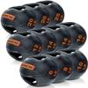 French Fitness Dual Grip Medicine Ball Set of 10 (6 to 25 lbs) w/Rack (New) view 3