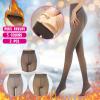 2PCS Womens Winter Tights Fleece Lined Warm Leggings Thick Thermal Velvet Tights Fake Translucent Slim Stretch Pantyhose (Black, 90g(Without Velvet)) view 2