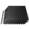 SQUATZ Thick Puzzle Exercise Mat Foam Interlocking Tiles Protect Floors from Gym Equipment Exercise, Durable Non-Skid, Kid Baby Family Safe Easy to Assemble, 24 x 24 inch, 6 Tiles, Black view 1