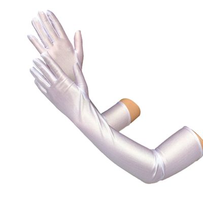 COSFAN Women Sun Protective Gloves Long Sunblock Full Finger Gloves Driving Glove UV Protection Arm Sleeves for Summer Supplies (White)