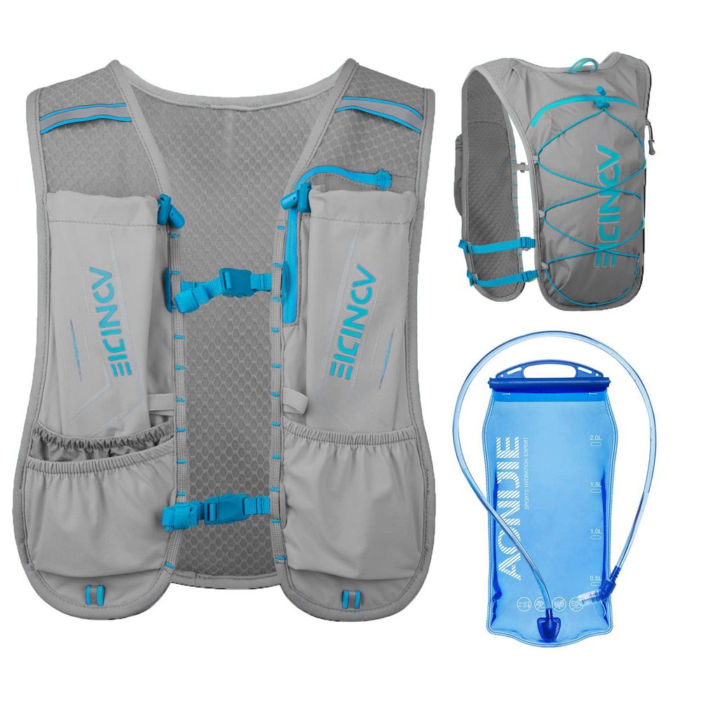 AONIJIE Waterproof and Breathable Running Hydration Vest with 1.5L Bladder, 4.23oz Lightweight Hydration Vest Backpack Fits 6.8" Phones, for Hiking Cycling Race Marathon