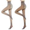 2PCS Womens Winter Tights Fleece Lined Warm Leggings Thick Thermal Velvet Tights Fake Translucent Slim Stretch Pantyhose (Grey+Coffee, 200g(with velvet)) view 4