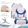 SUNDGORA Premium Marine Low Back Folding Boat Seat,Stainless Steel Screws Included,White/Pacific Blue(2 Seats) view 3