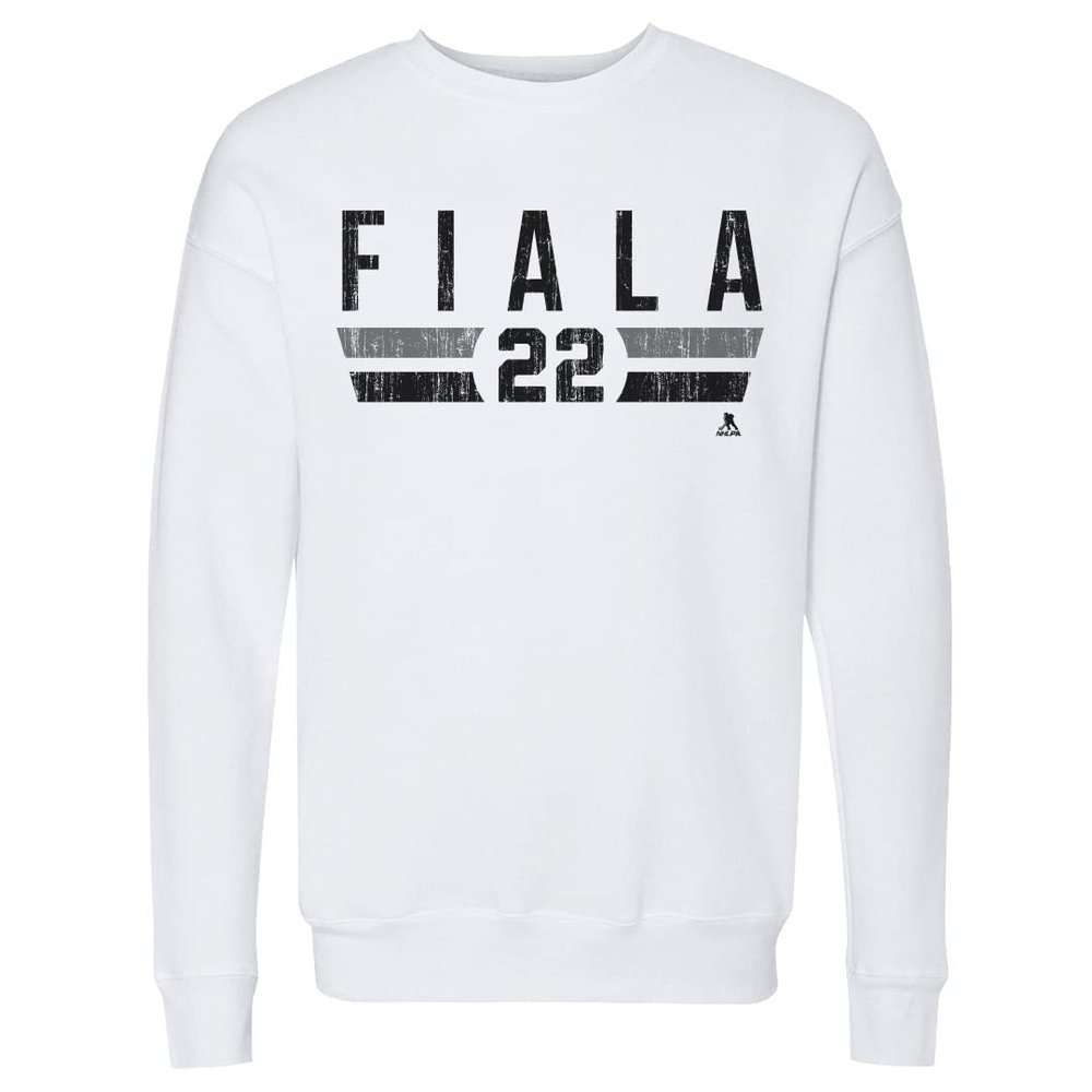 500 LEVEL Kevin Fiala Sweatshirt (Crew Sweatshirt, XX-Large, White) - Kevin Fiala Los Angeles Font