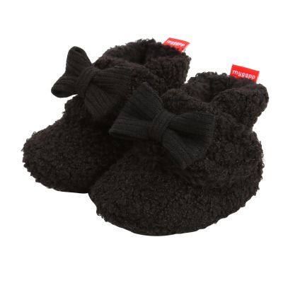 Baby Girls Boys Soft Booties Snow Boot Warm Shoes Infant Toddler Warming Prewalker First Walkers Shoe Baby Girls Shoes (Black, 6-12 Months)