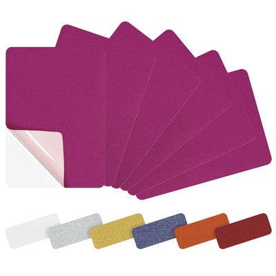 Azobur 6-Pack Nylon Repair Patch Self Adhesive Vinyl Outdoor Camping Gear Repair Kit,Waterproof Fabric Repair Patches for Down Jacket, Tent, Sleeping Bag Rose Red