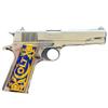 Grips for Colt 1911 Gun Logo Colt with 24k Gold Plated with Blue Resin Includes Screws view 3