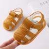 Girls Shoes Sole Sandals Walkers Soft First Boys Shoes Baby Roman Baby Shoes Infant Shoes Boys (Yellow, 15-18 Months) view 3