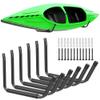 WALMANN Kayak Storage Rack, Wall Mount Kayak Hooks for Garage Utility Storage Hangers for Canoe, Surfboard, Skiis, Snowboard, Paddle Board, Ladders view 1